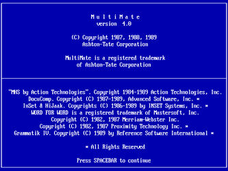 MultiMate 4.0 Stats, Downloads and Screenshots WinWorld